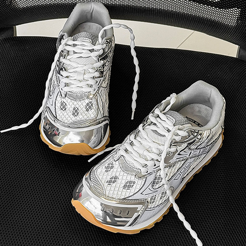Running Z - Fashion Woman Mens Mesh Lace-Up Flat