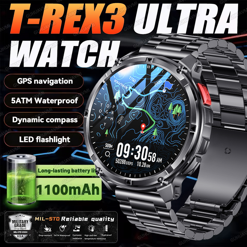 Gps Running Watch - 2026 New T-Rex3 Ultra 1100Mah Military