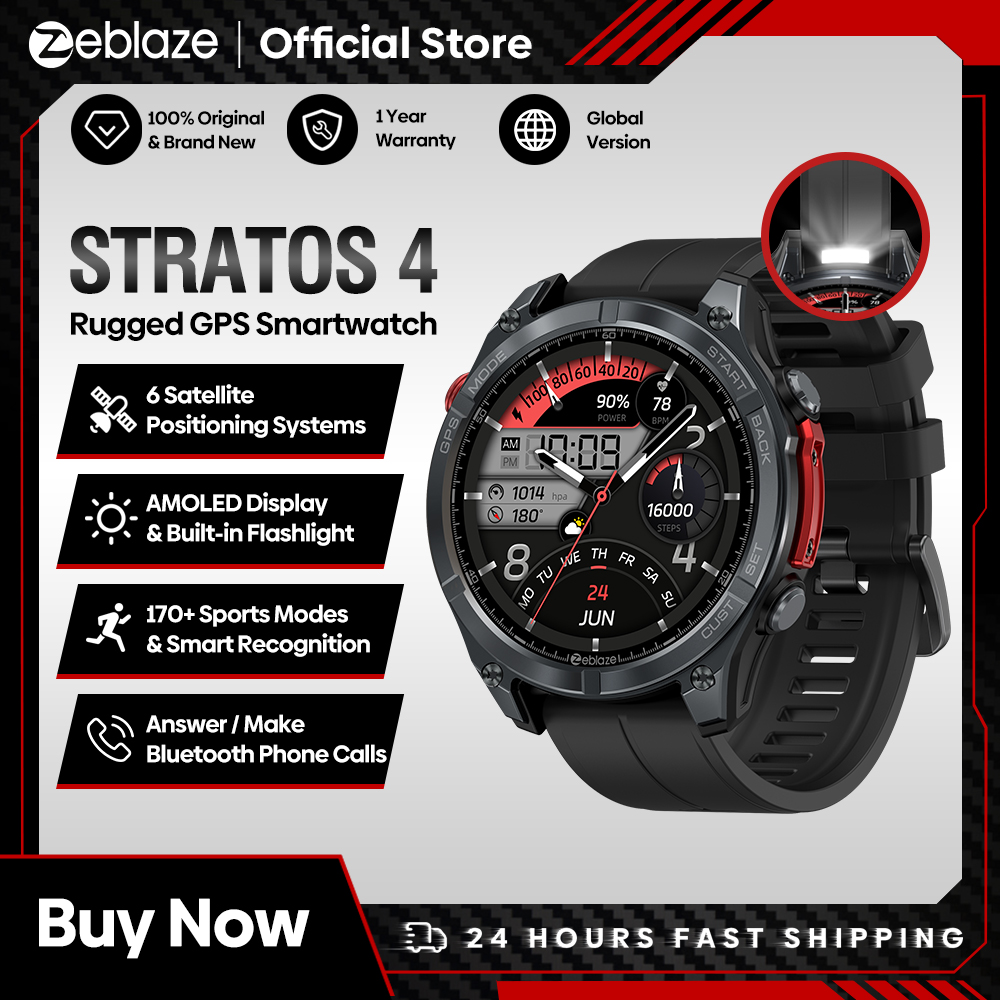 Gps Running Watch - NEW Zeblaze Stratos 4 GPS Smart