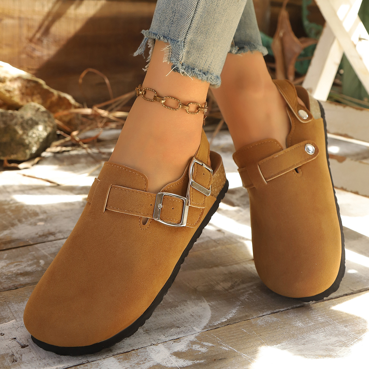 Litfun Suede Women's Clogs wit - Insole Arch Support recensione e prezzo