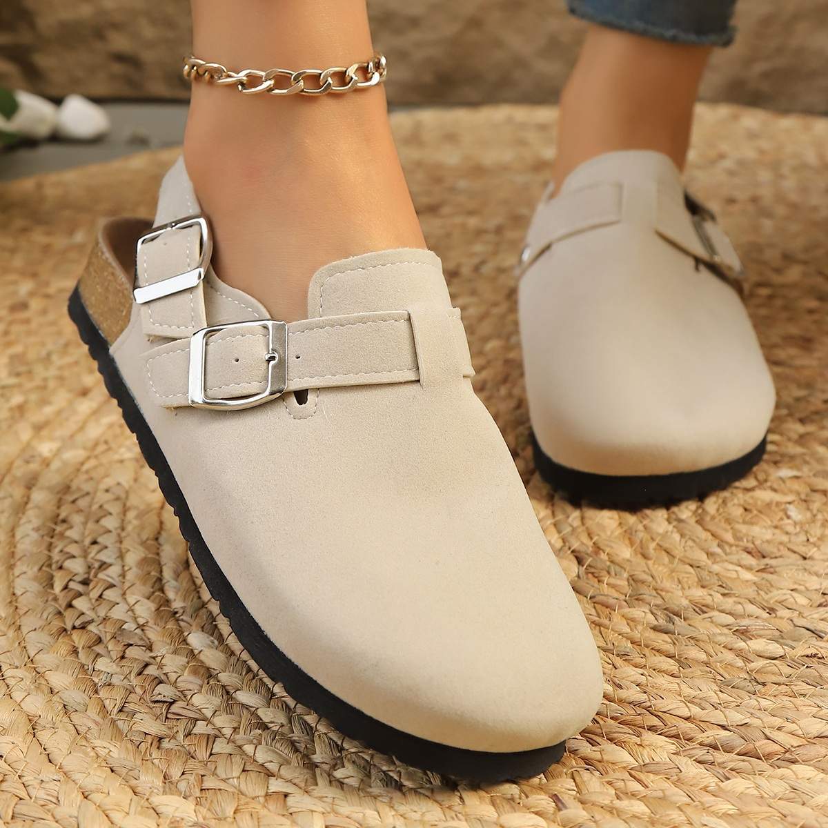 Litfun Suede Women's Clogs wit - Insole Arch Support recensione e prezzo