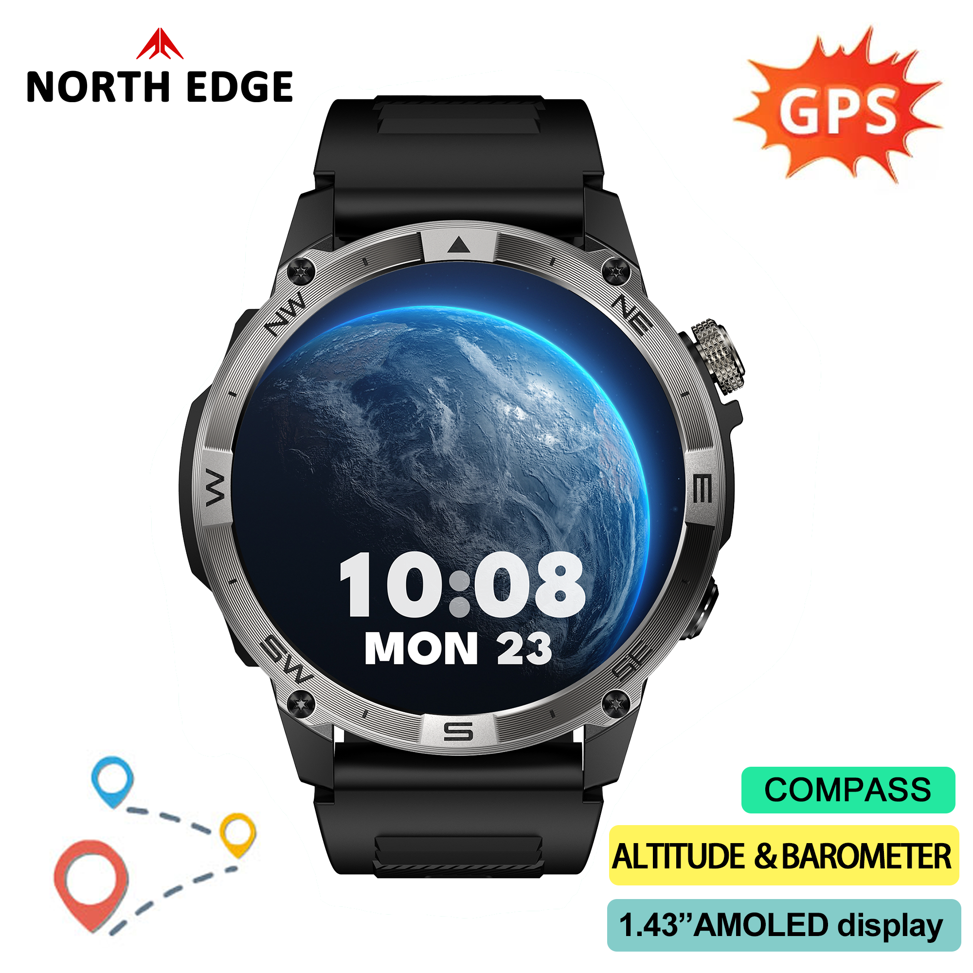 NORTH EDGE GPS Sports Smart Wa - Gps Running Watch recensione e prezzo