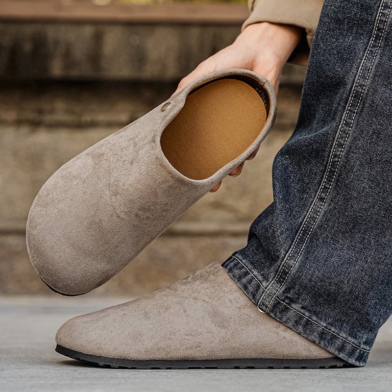 Men Suede Leather Slippers Mul - Insole Arch Support recensione e prezzo