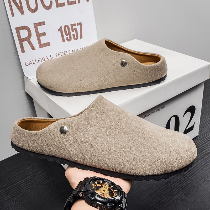 Men Suede Leather Slippers Mul - Insole Arch Support recensione e prezzo