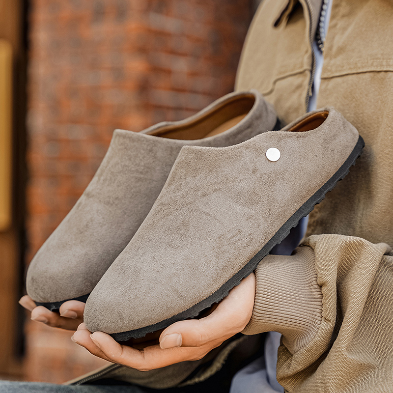 Men Suede Leather Slippers Mul - Insole Arch Support recensione e prezzo
