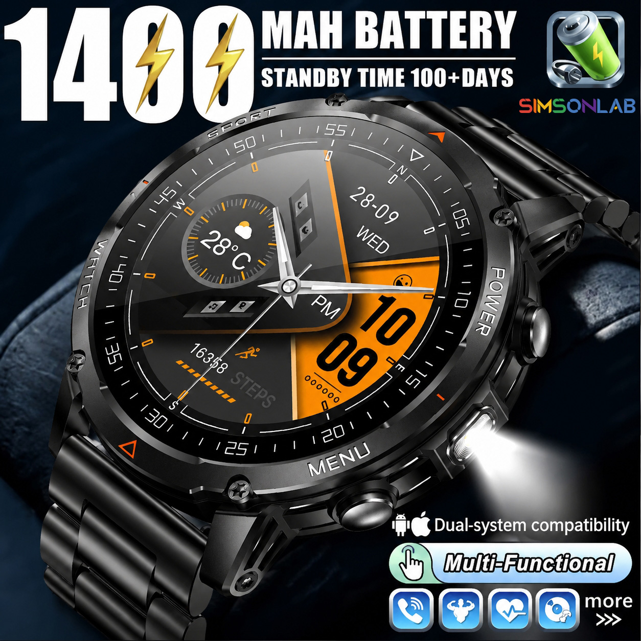 New Durable 1400mAh Battery T- - Gps Running Watch recensione e prezzo