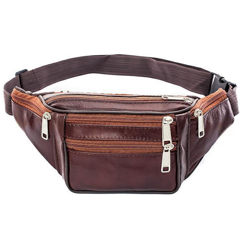 Leather Men Waist Chest Bag Th - Running Gear Organizer recensione e prezzo
